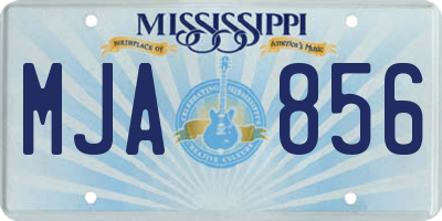 MS license plate MJA856