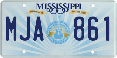 MS license plate MJA861