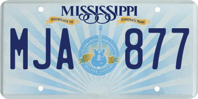 MS license plate MJA877