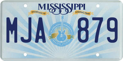 MS license plate MJA879