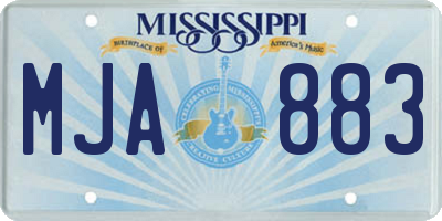 MS license plate MJA883
