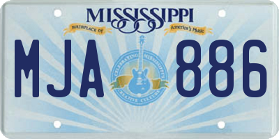 MS license plate MJA886