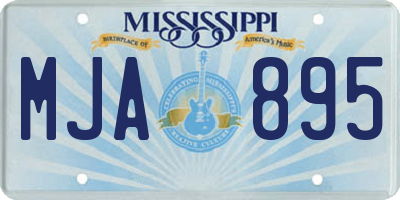 MS license plate MJA895