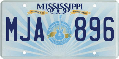 MS license plate MJA896