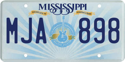 MS license plate MJA898