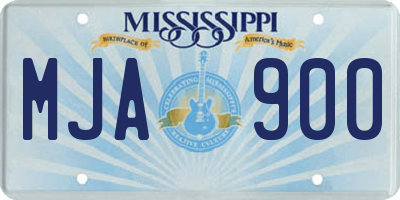 MS license plate MJA900