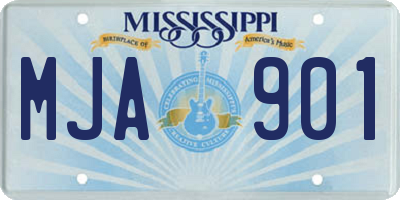 MS license plate MJA901