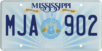 MS license plate MJA902