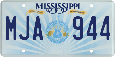 MS license plate MJA944