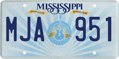 MS license plate MJA951