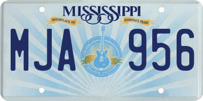 MS license plate MJA956