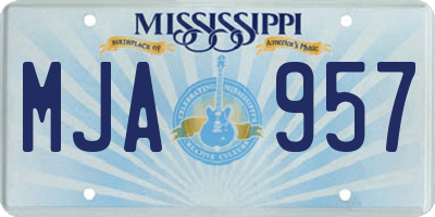 MS license plate MJA957