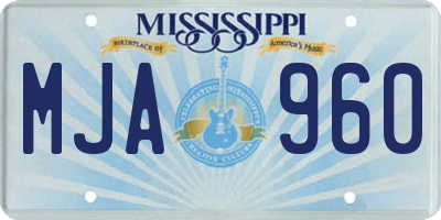 MS license plate MJA960