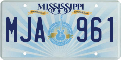 MS license plate MJA961