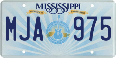MS license plate MJA975