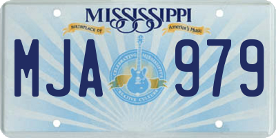 MS license plate MJA979