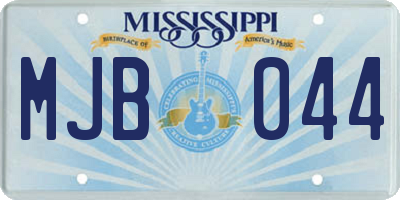 MS license plate MJB044