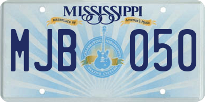 MS license plate MJB050