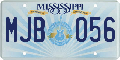 MS license plate MJB056
