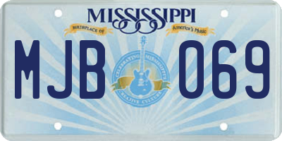 MS license plate MJB069