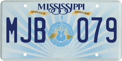 MS license plate MJB079