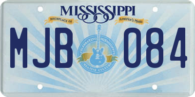 MS license plate MJB084