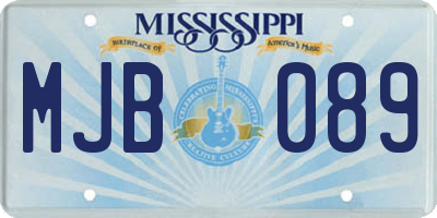 MS license plate MJB089