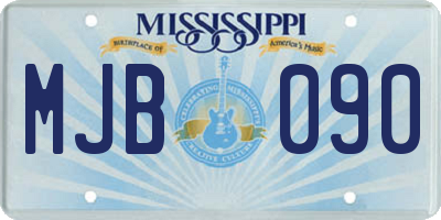 MS license plate MJB090