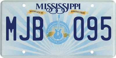 MS license plate MJB095