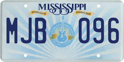 MS license plate MJB096