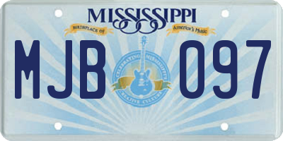 MS license plate MJB097