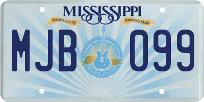 MS license plate MJB099