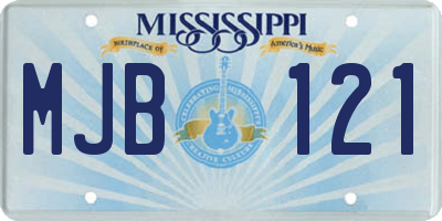 MS license plate MJB121