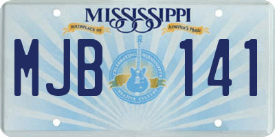 MS license plate MJB141