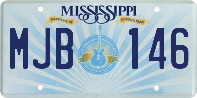 MS license plate MJB146