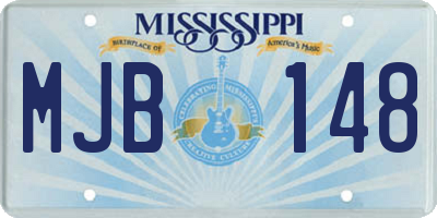 MS license plate MJB148