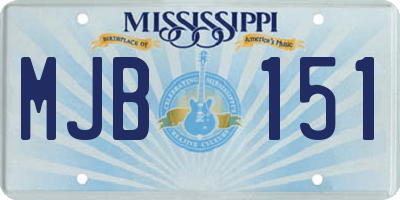 MS license plate MJB151