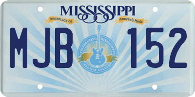 MS license plate MJB152