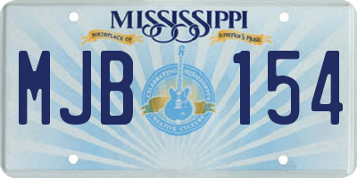 MS license plate MJB154