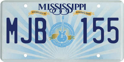 MS license plate MJB155