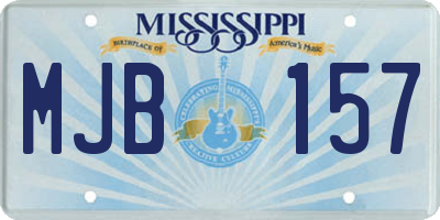MS license plate MJB157