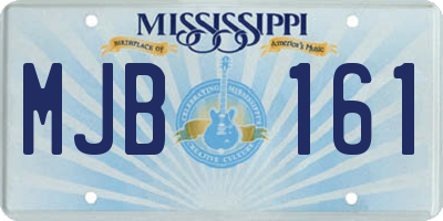 MS license plate MJB161