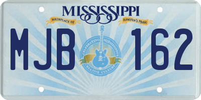 MS license plate MJB162