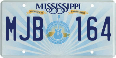 MS license plate MJB164