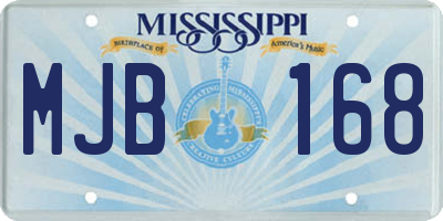 MS license plate MJB168