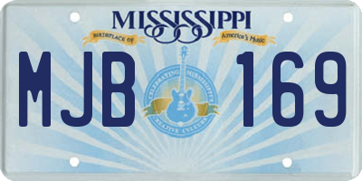 MS license plate MJB169