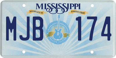 MS license plate MJB174