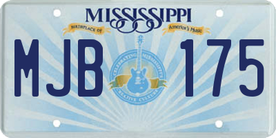 MS license plate MJB175