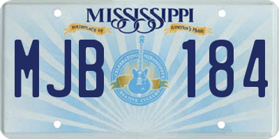 MS license plate MJB184