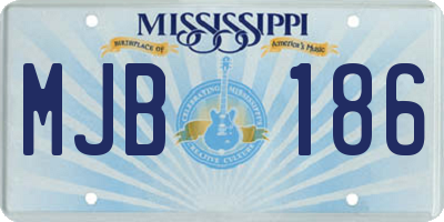 MS license plate MJB186